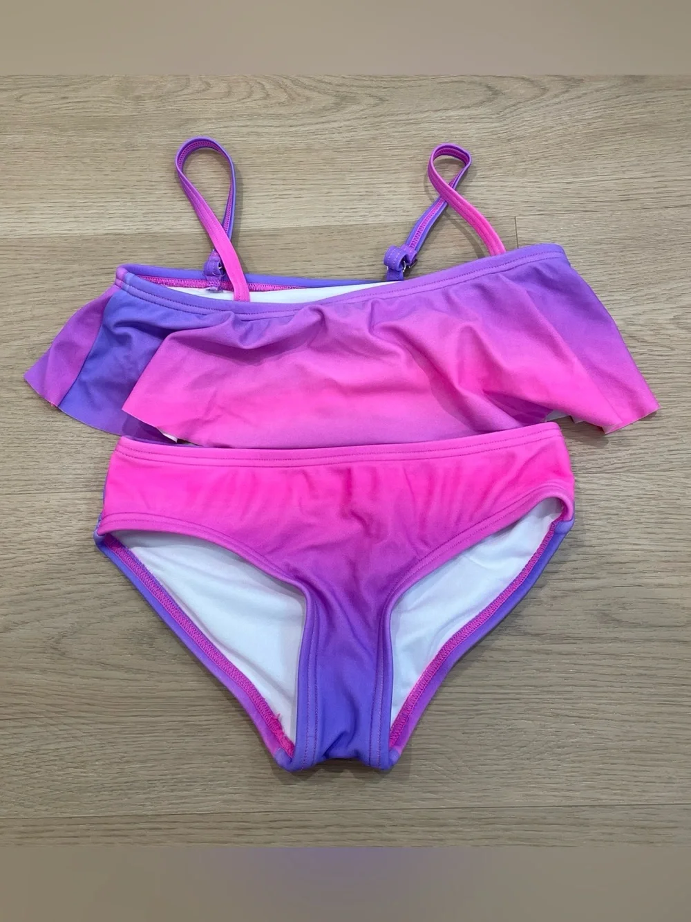 Kanu Surf Girls Pink Purple Ombre Two-Piece Swim Set